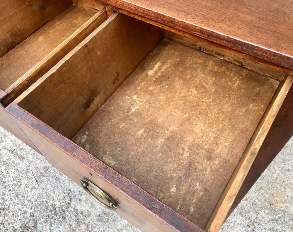 Georgian Mahogany Deep Drawer Serving Side Table View XV