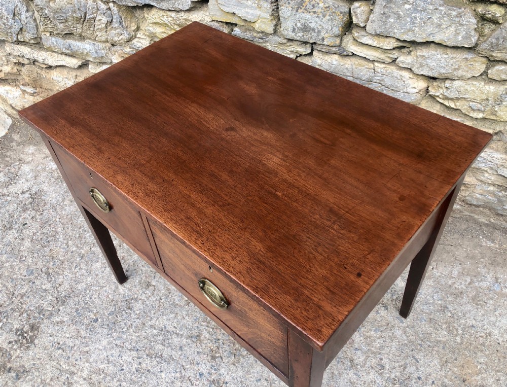 Georgian Mahogany Deep Drawer Serving Side Table View XVI