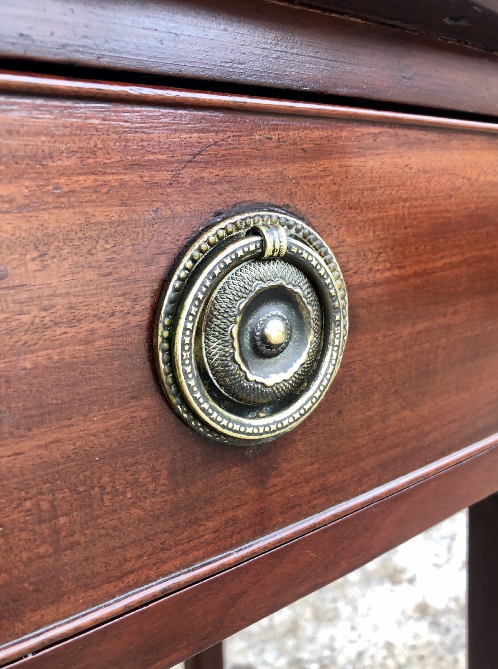 Georgian Mahogany Bow Front Side Table View III