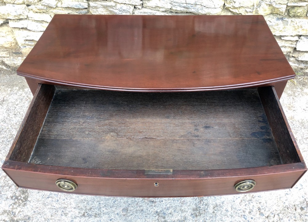 Georgian Mahogany Bow Front Side Table View IV