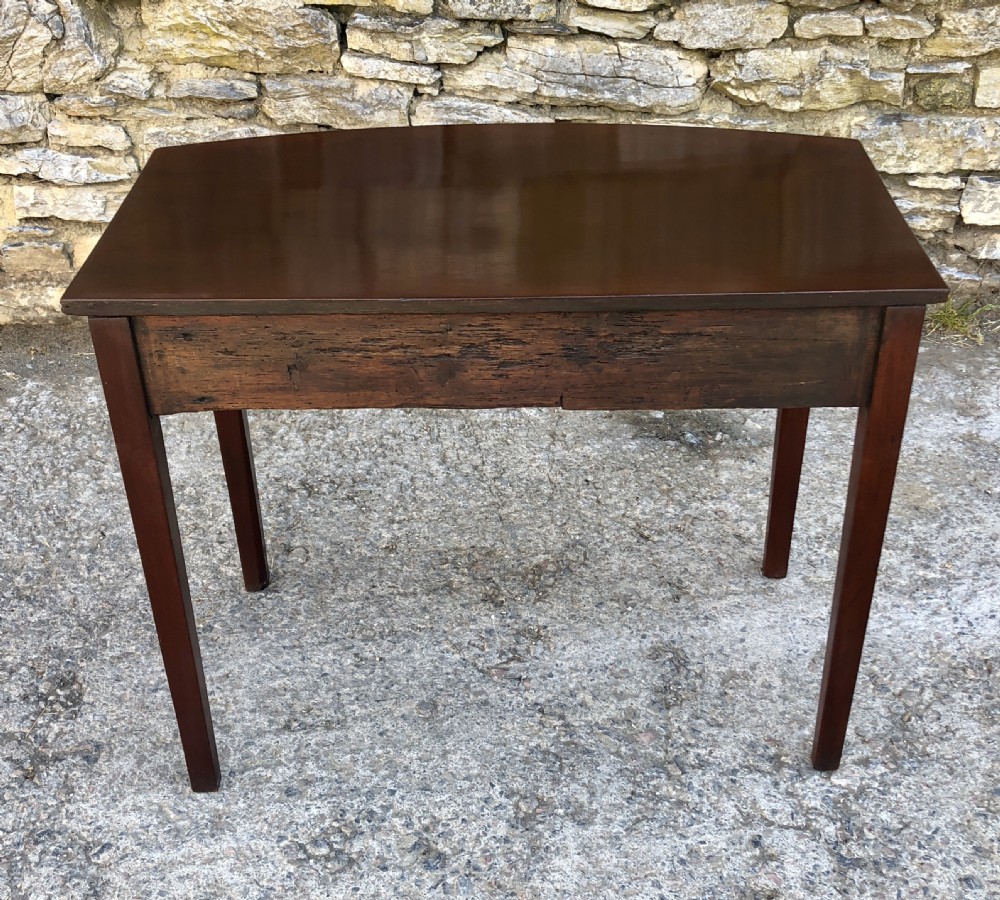 Georgian Mahogany Bow Front Side Table View V