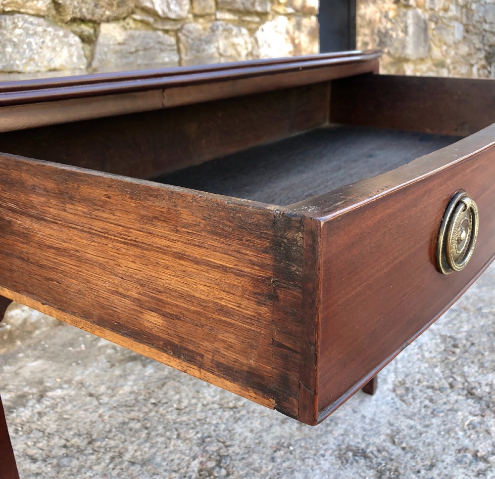Georgian Mahogany Bow Front Side Table View VII