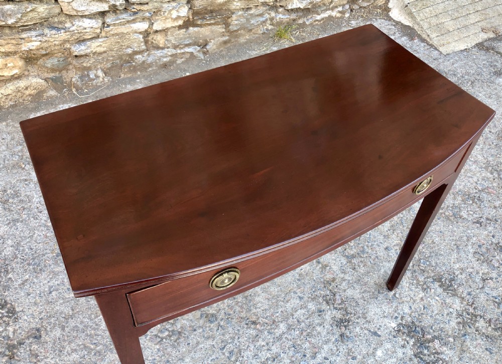 Georgian Mahogany Bow Front Side Table View XIII