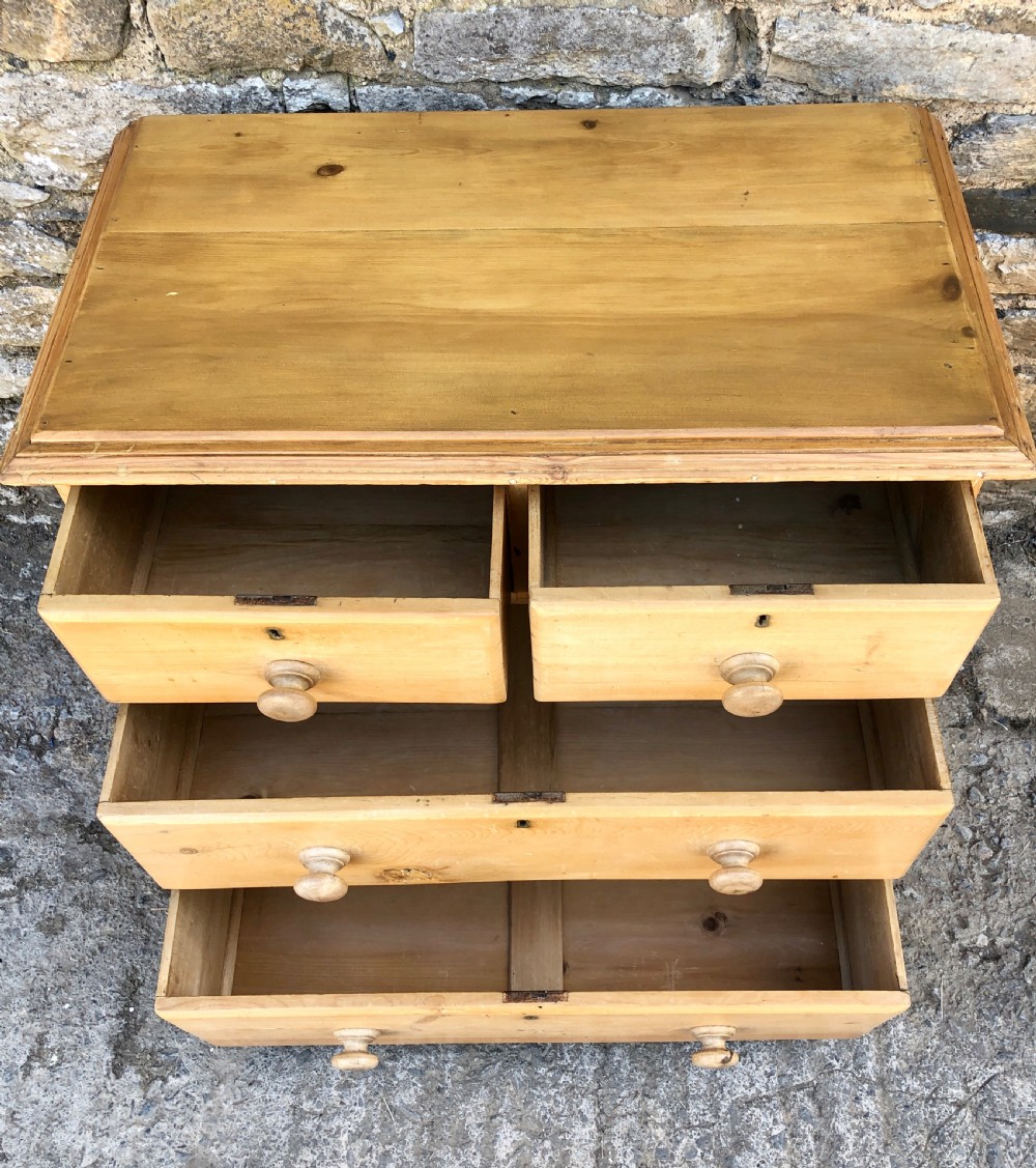 Small Antique Pine Chest of Drawers View III