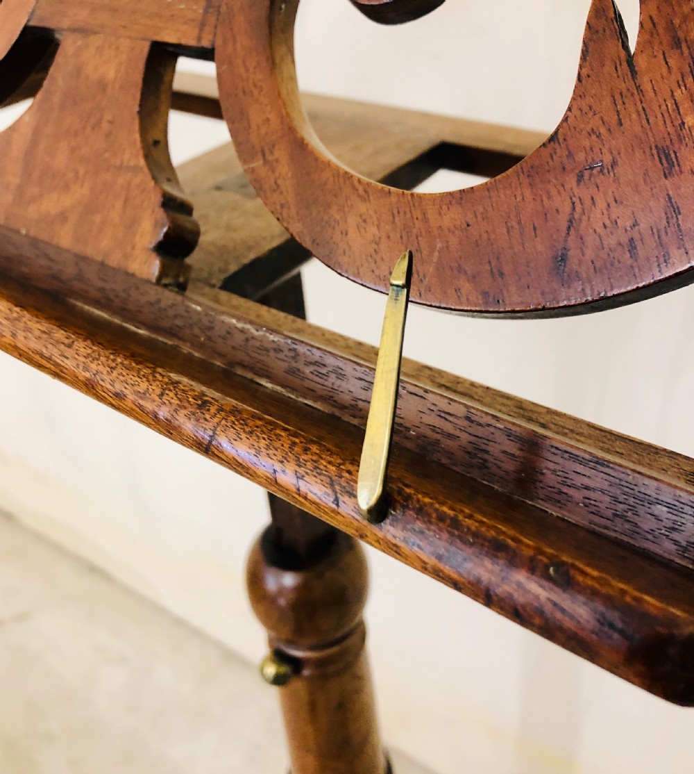 Antique Regency Mahogany Adjustable Music Stand View V