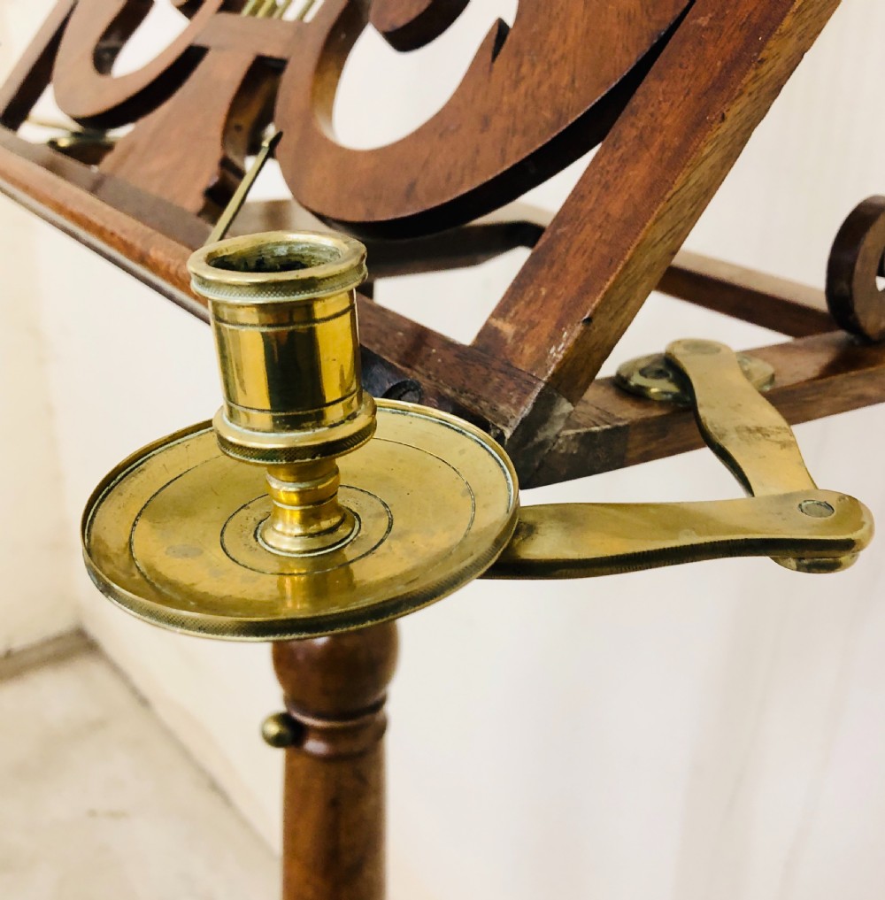 Antique Regency Mahogany Adjustable Music Stand View VI