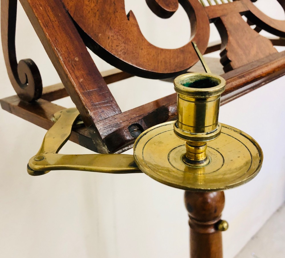 Antique Regency Mahogany Adjustable Music Stand View VIII