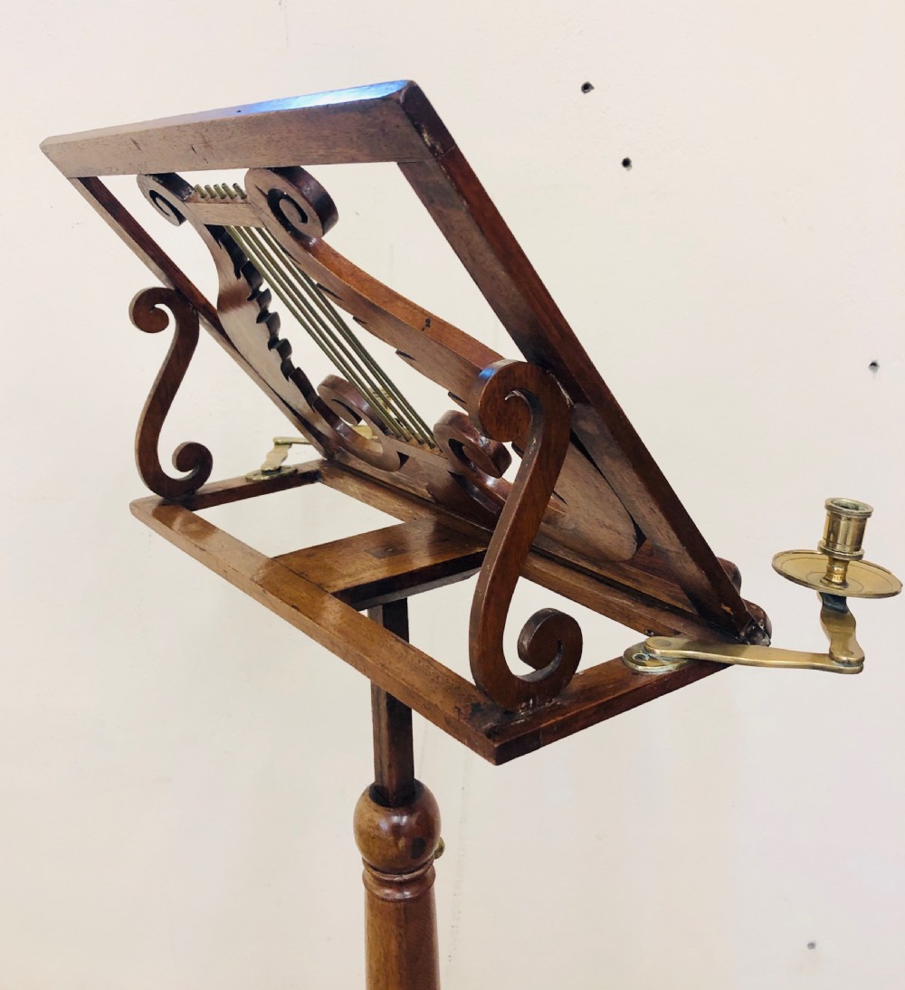 Antique Regency Mahogany Adjustable Music Stand View XII