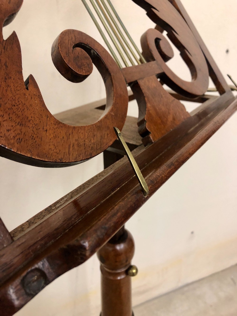 Antique Regency Mahogany Adjustable Music Stand View XV