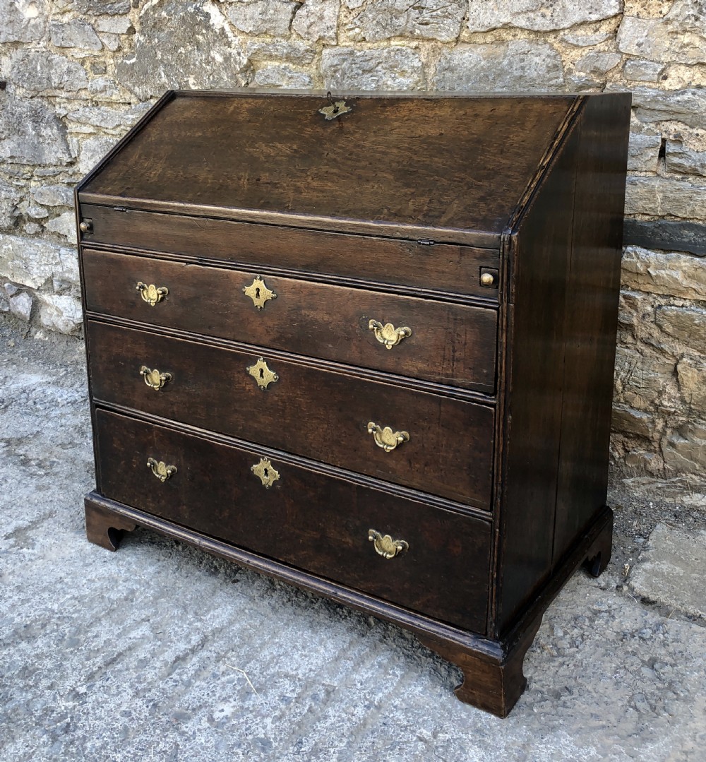 18th Century Georgian Oak Bureau  View II