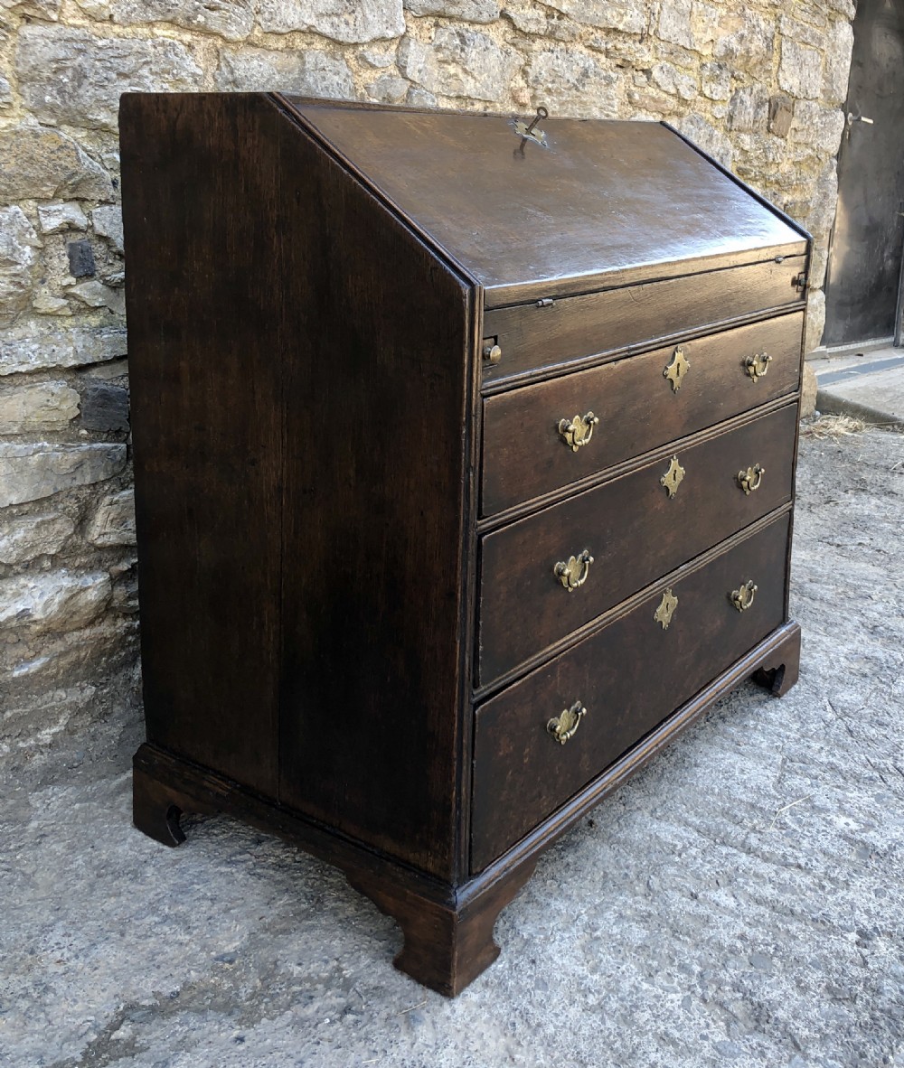 18th Century Georgian Oak Bureau  View III
