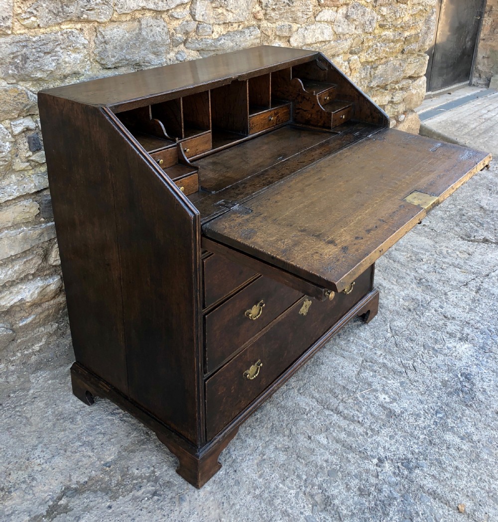 18th Century Georgian Oak Bureau  View XI