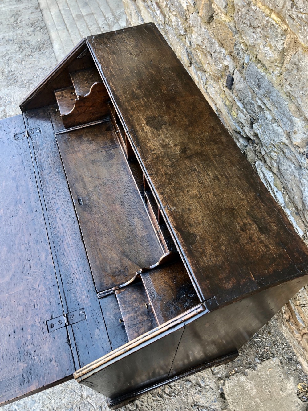 18th Century Georgian Oak Bureau  View XVI