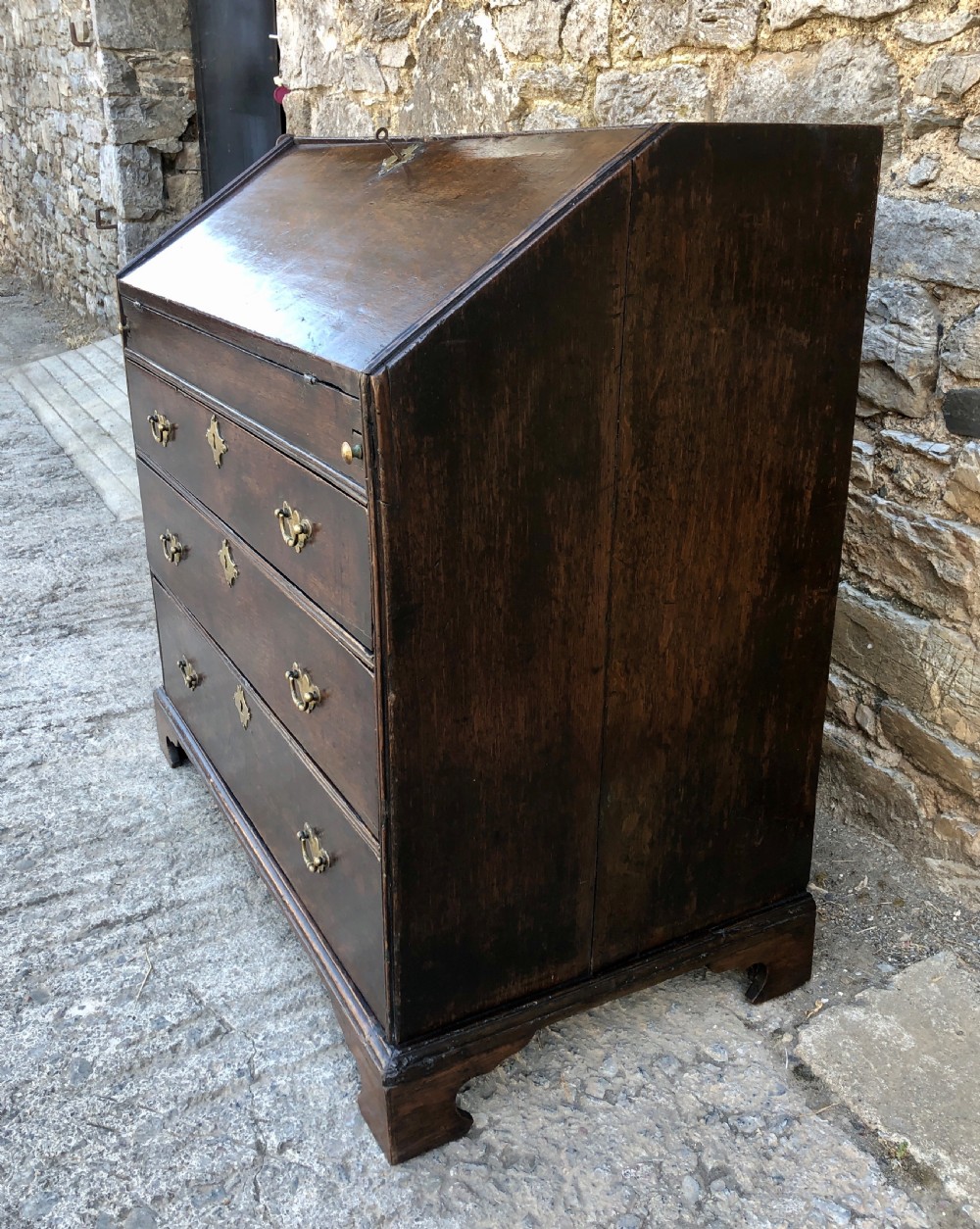 18th Century Georgian Oak Bureau  View XVII