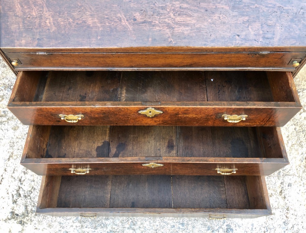 18th Century Georgian Oak Bureau  View XXI