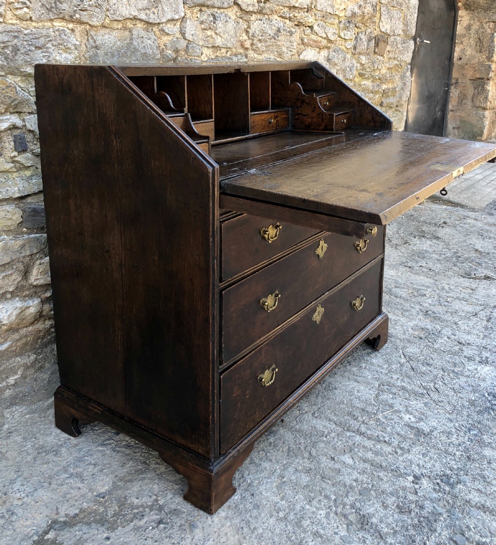 18th Century Georgian Oak Bureau  View XXII