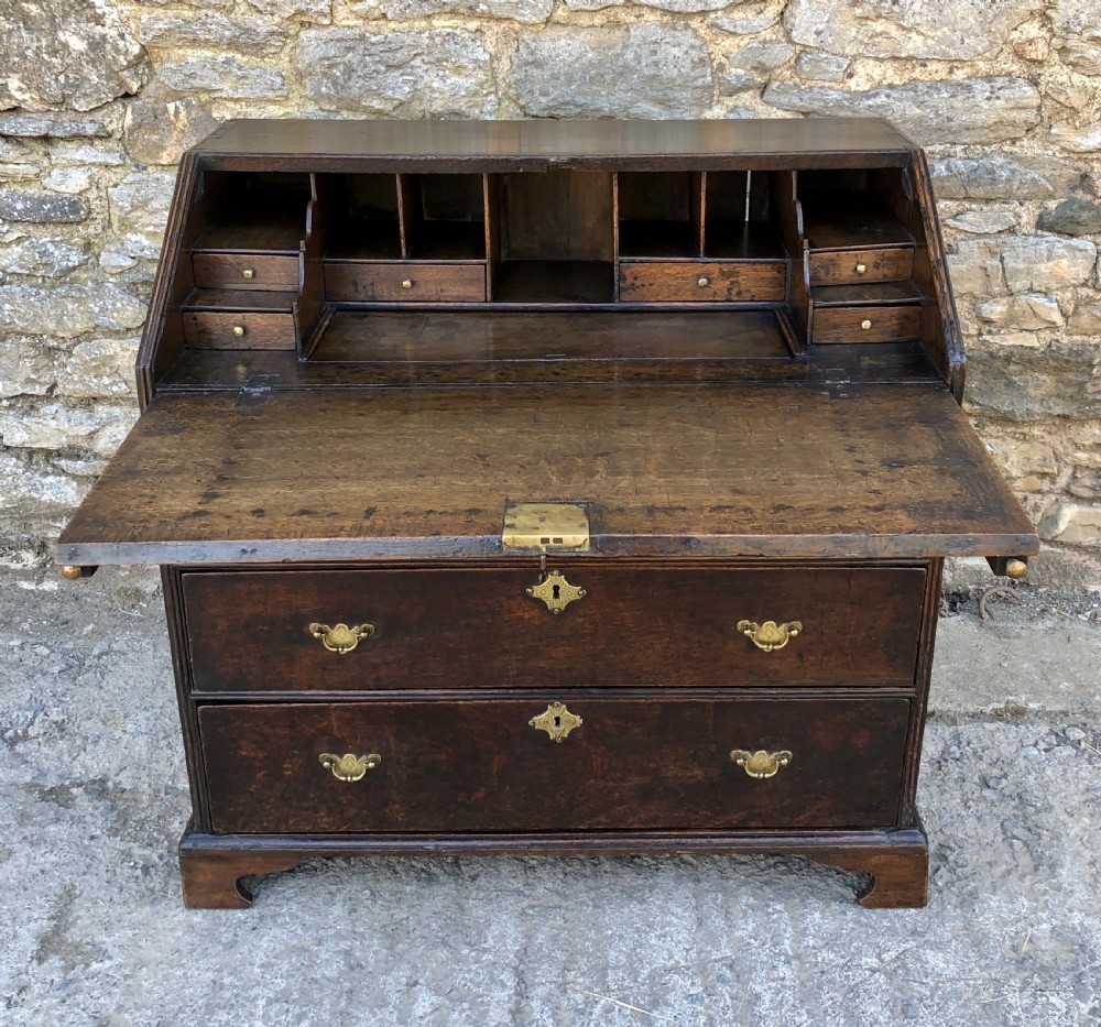 18th Century Georgian Oak Bureau  View XXIII