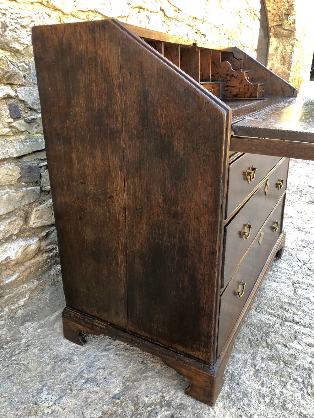 18th Century Georgian Oak Bureau  View XXVII