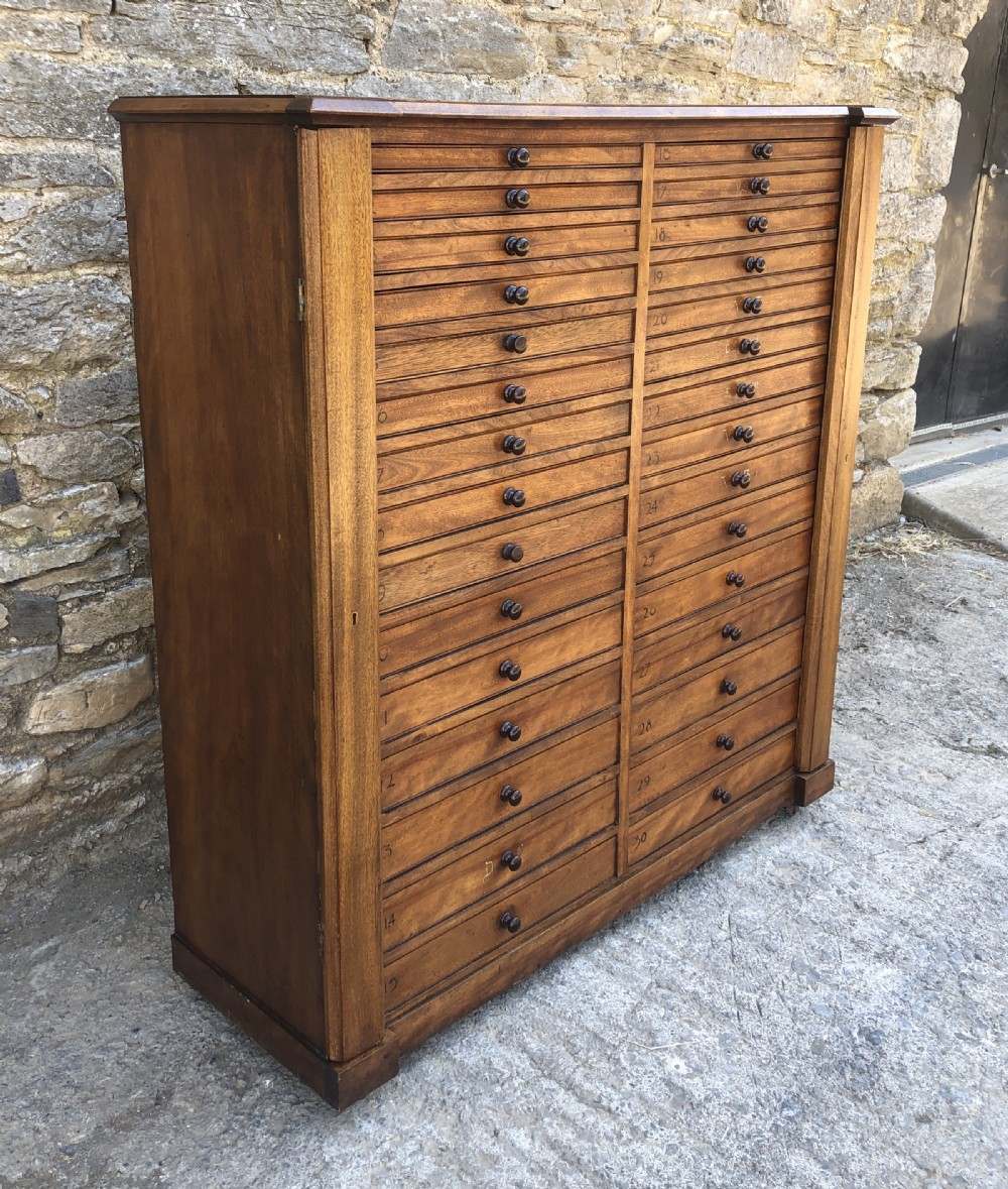 Large Antique 30 Drawer Specimen Cabinet View VI