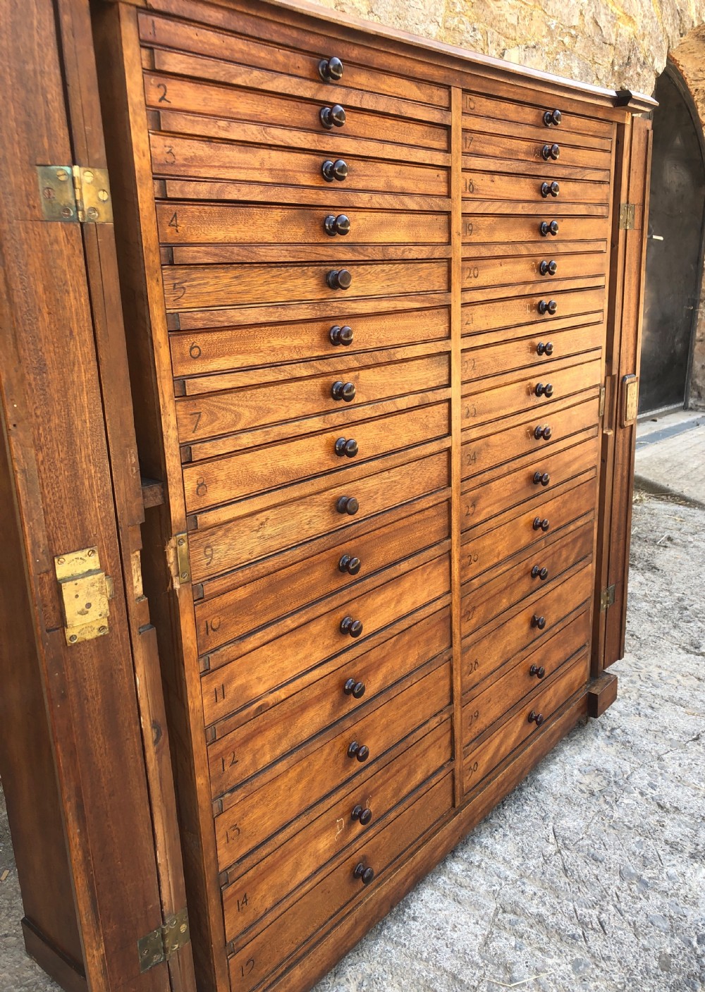 Large Antique 30 Drawer Specimen Cabinet View XI