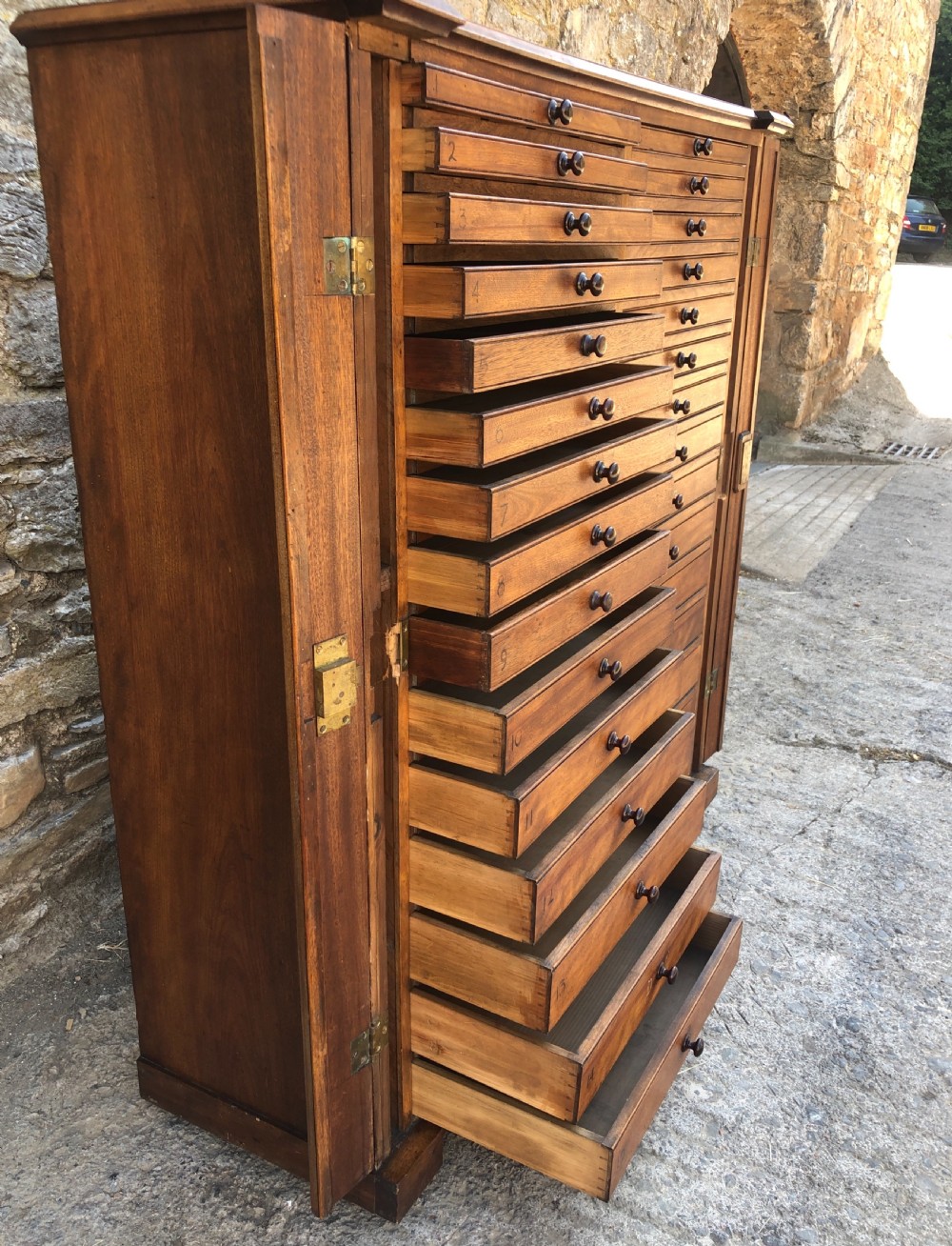 Large Antique 30 Drawer Specimen Cabinet View XII