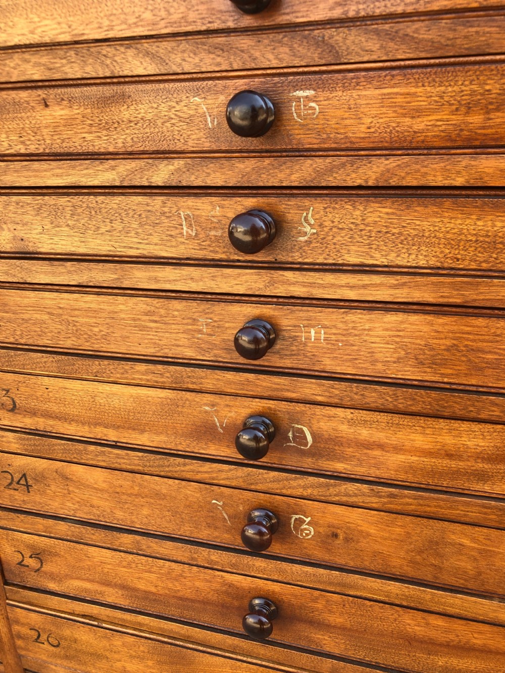 Large Antique 30 Drawer Specimen Cabinet View XV
