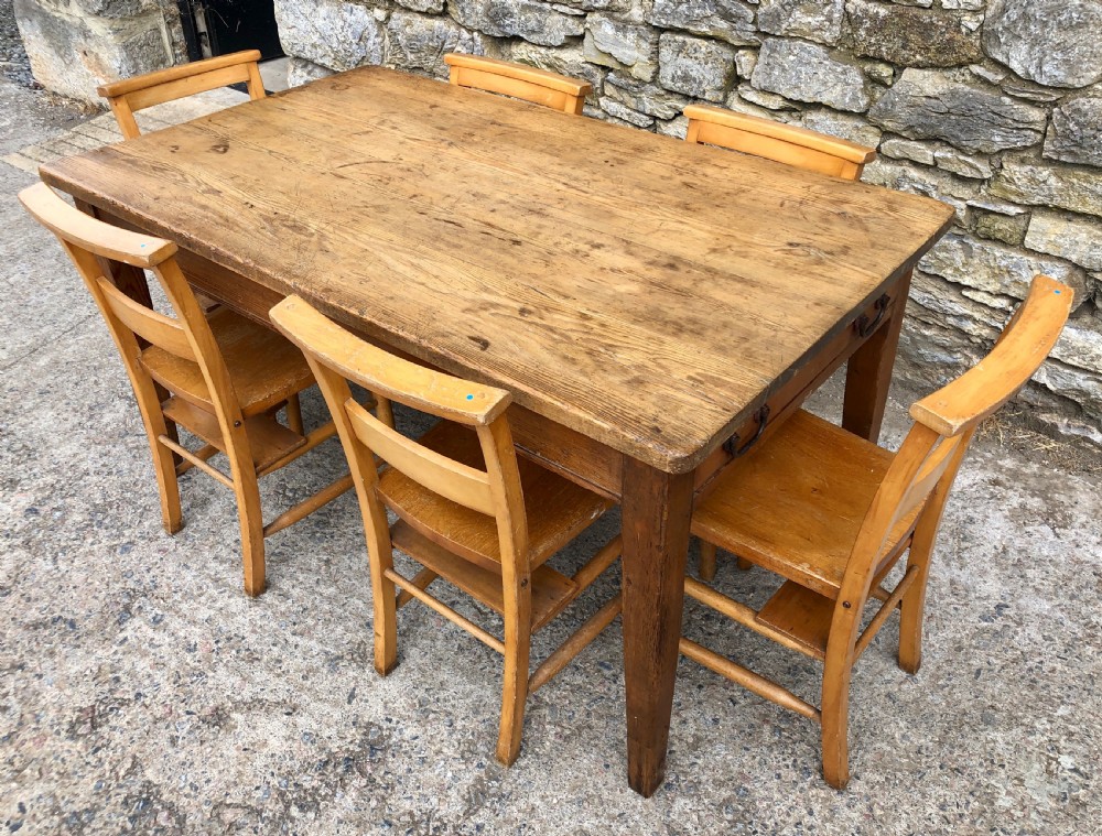 Antique Pine Farmhouse Table  View VII