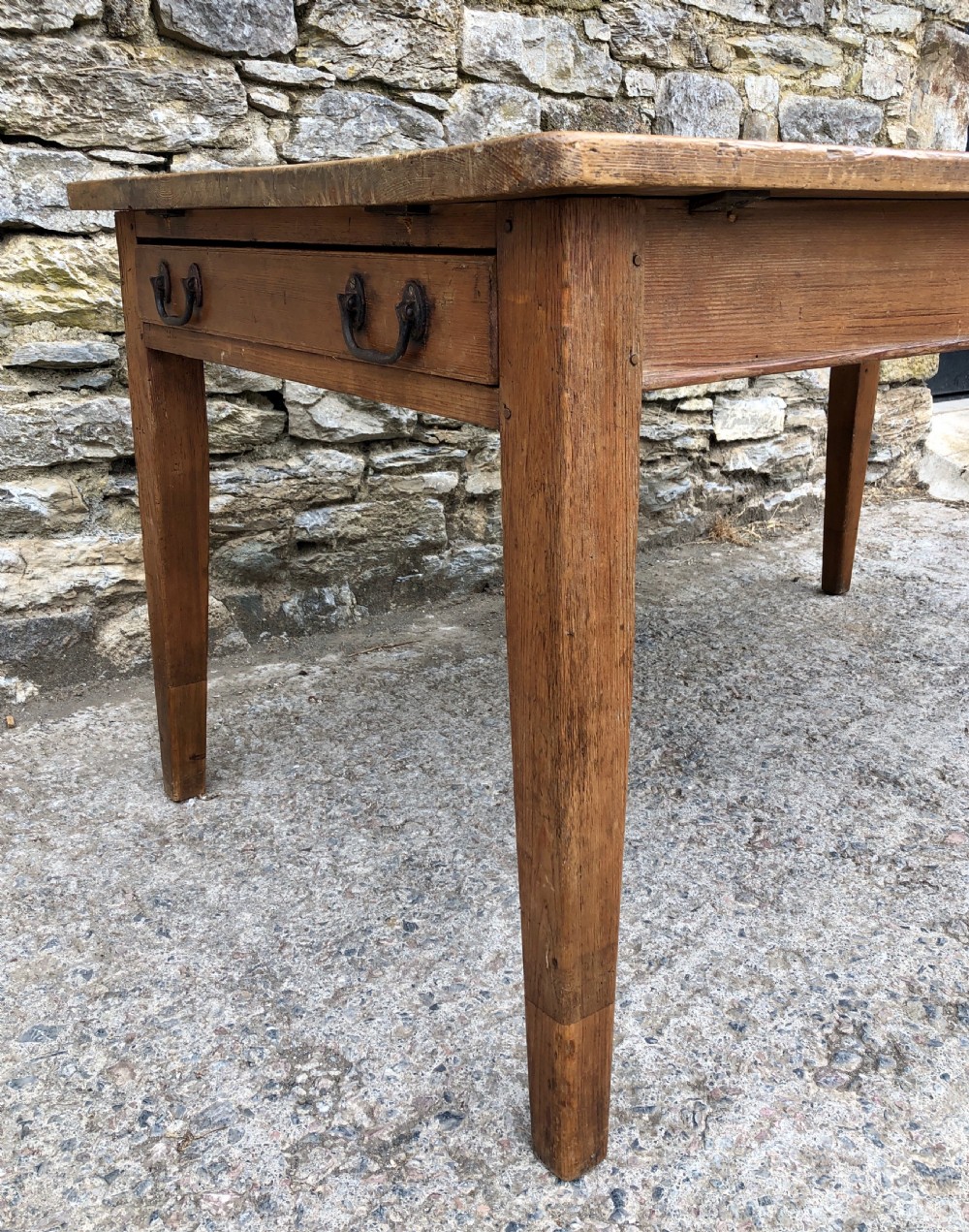 Antique Pine Farmhouse Table  View XI