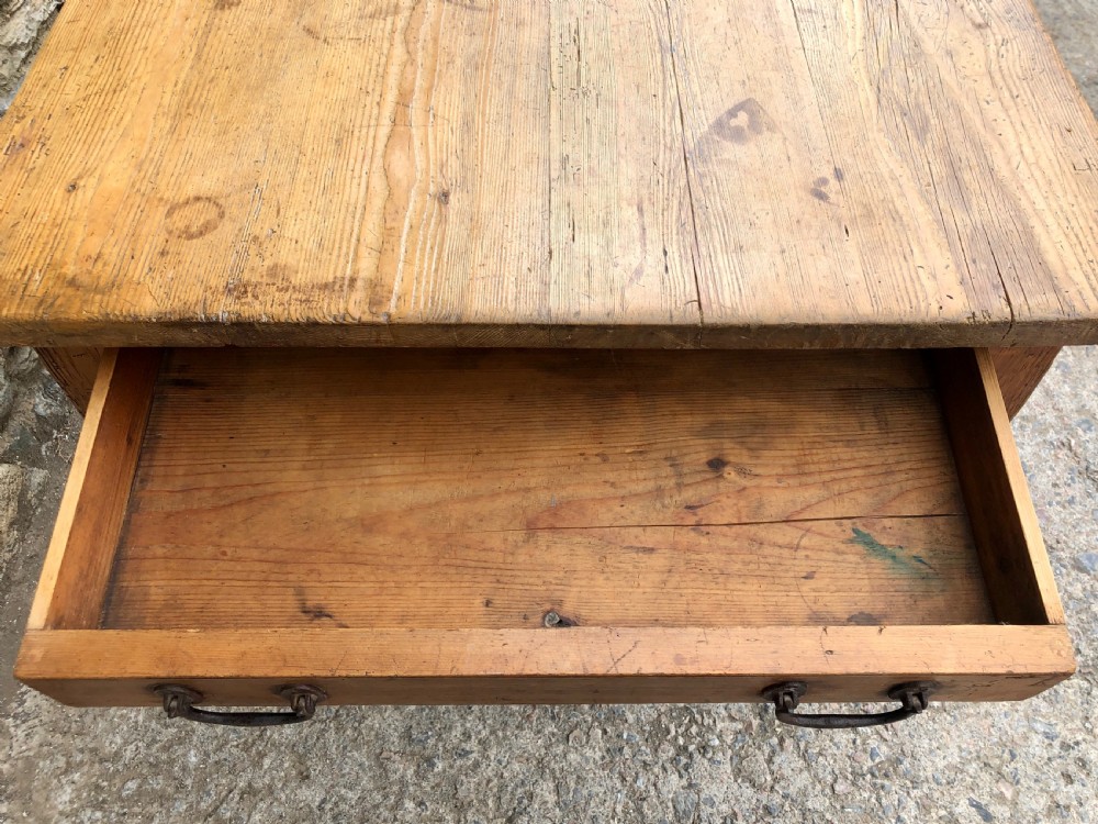 Antique Pine Farmhouse Table  View XV