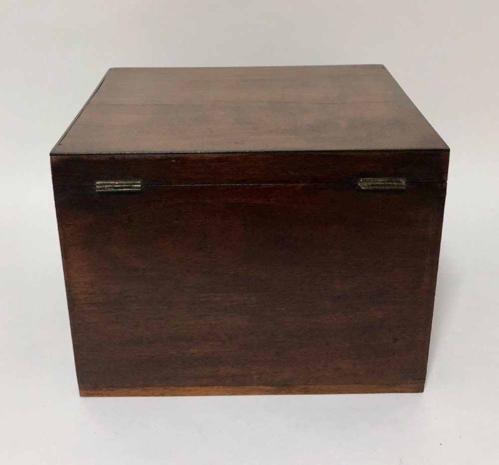 Antique Mahogany Fitted Jewellery Vanity Box View V