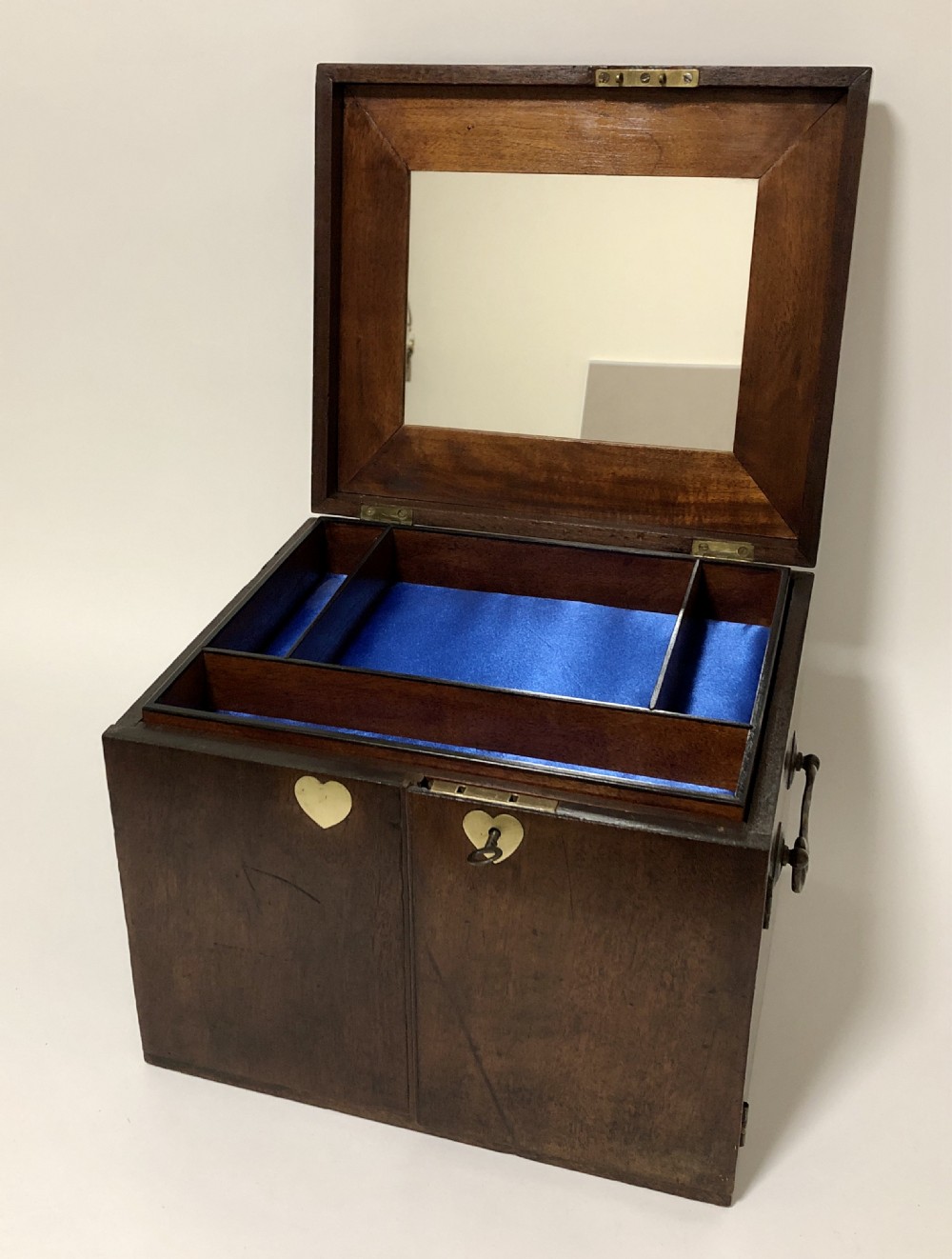 Antique Mahogany Fitted Jewellery Vanity Box View VI
