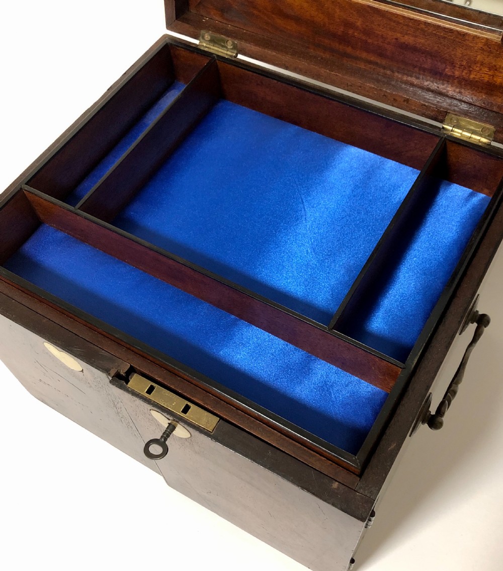 Antique Mahogany Fitted Jewellery Vanity Box View VIII