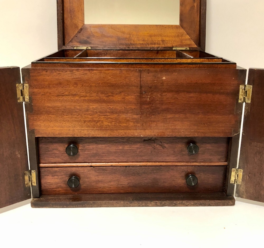 Antique Mahogany Fitted Jewellery Vanity Box View IX