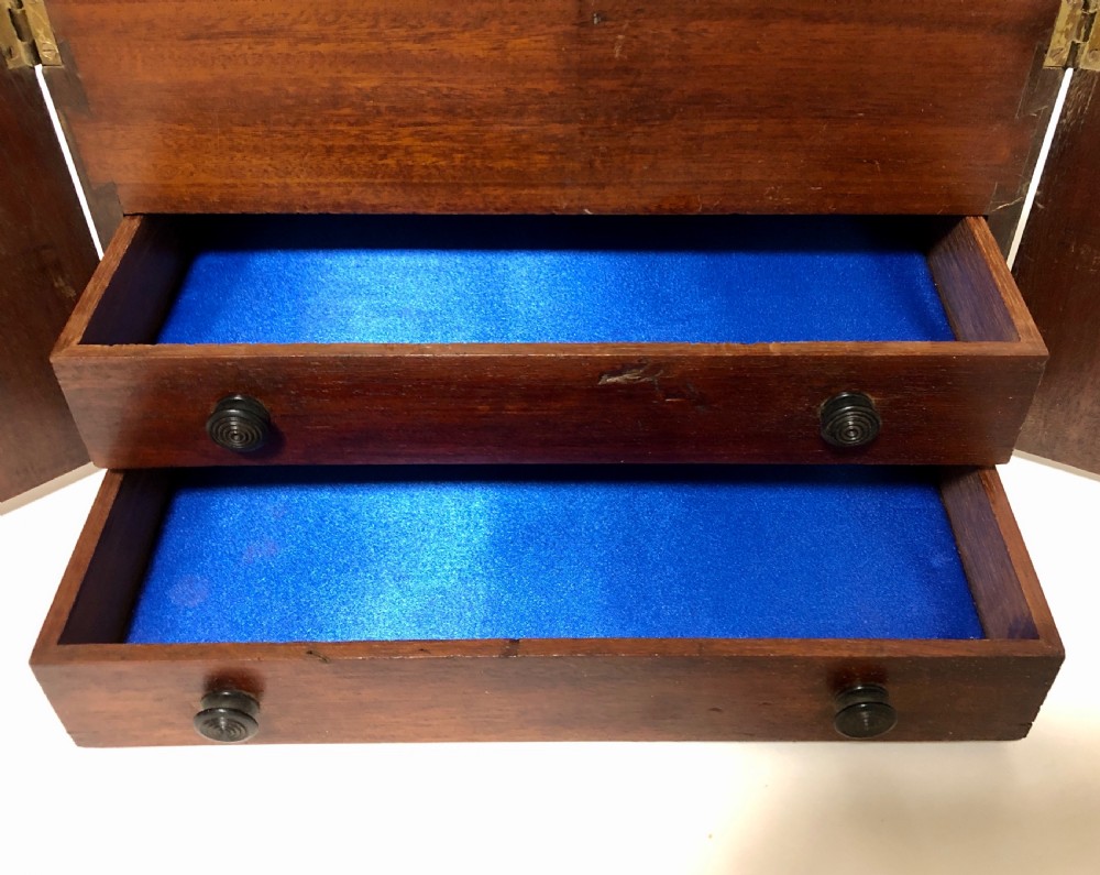 Antique Mahogany Fitted Jewellery Vanity Box View XII