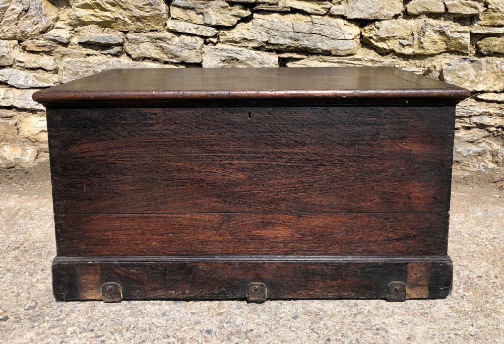 Antique Oak Storage Chest Box View II