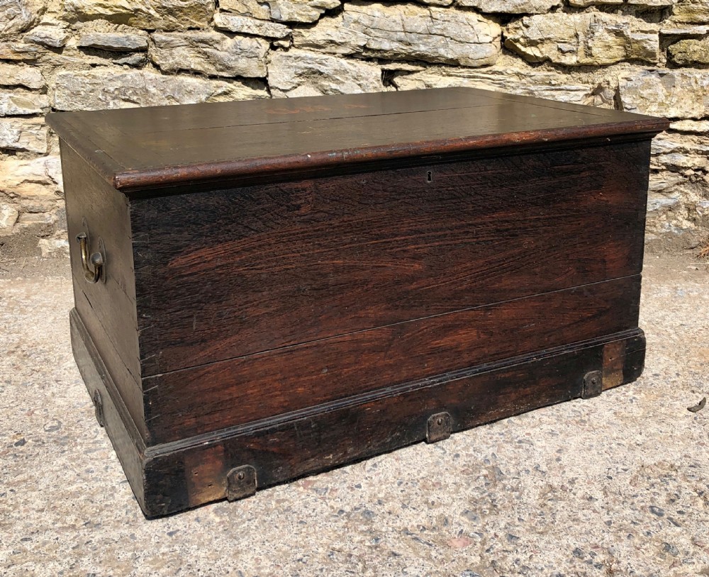 Antique Oak Storage Chest Box View III