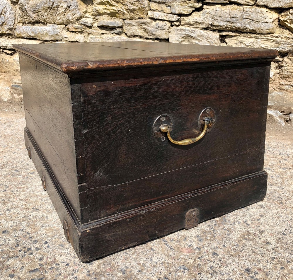 Antique Oak Storage Chest Box View VIII