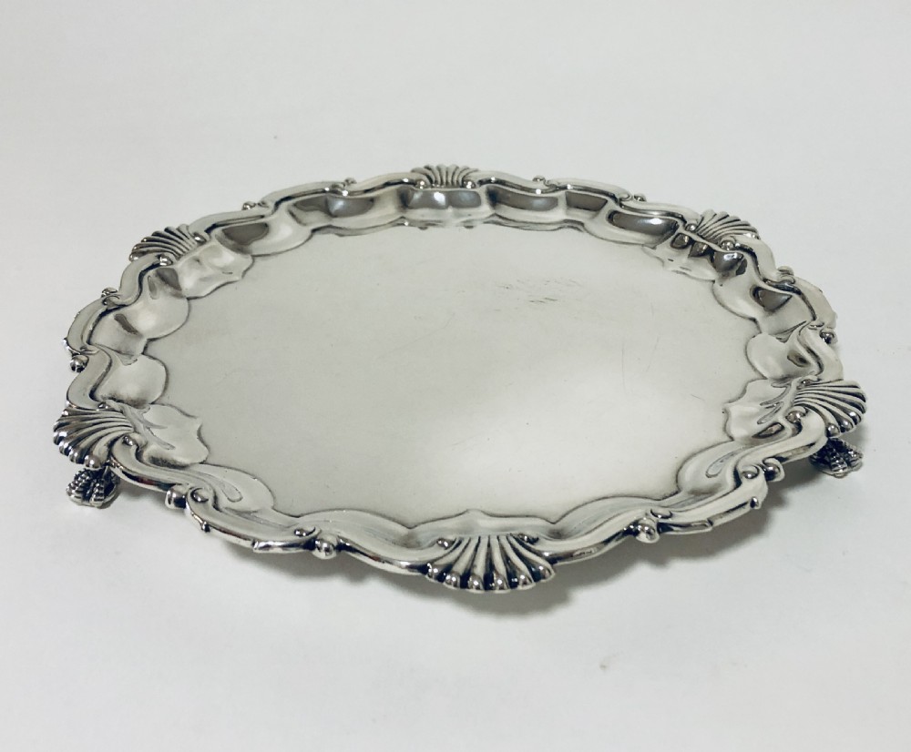 Antique Solid Silver Salver View IV