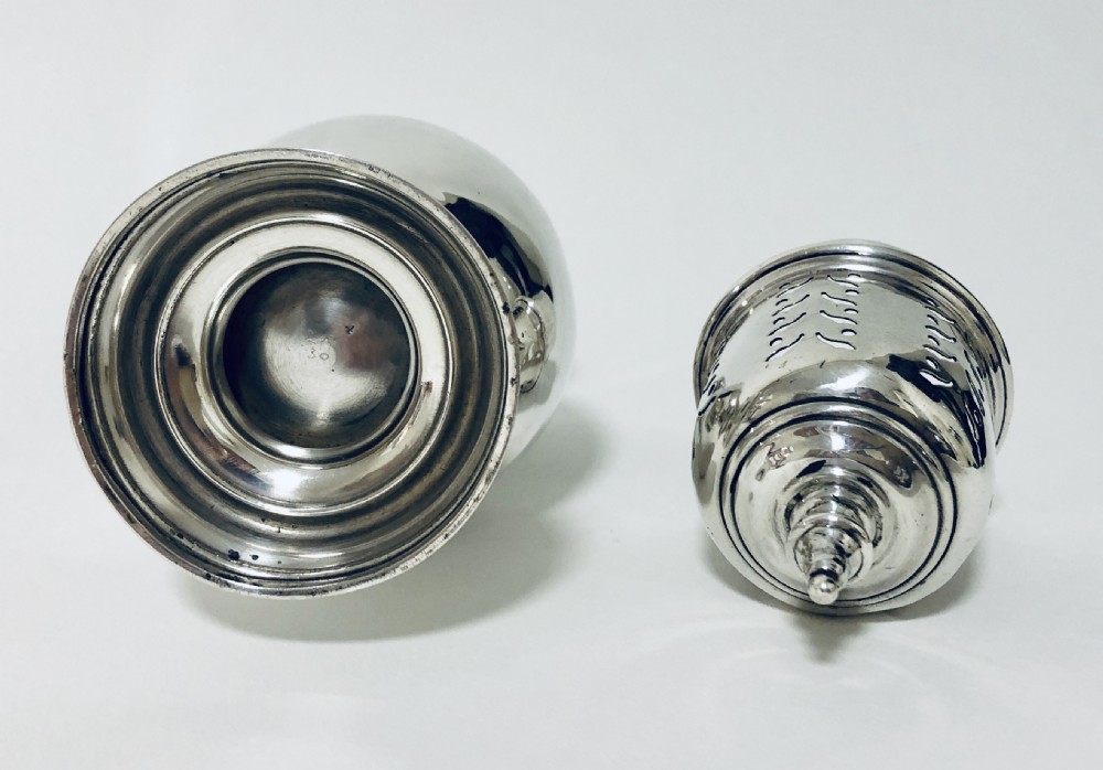 Antique Solid Silver Sugar Shaker Caster View IX