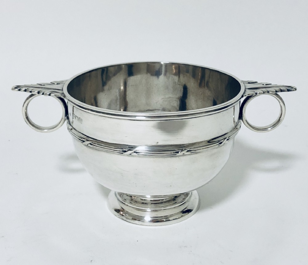 Antique Solid Silver Porringer Bowl