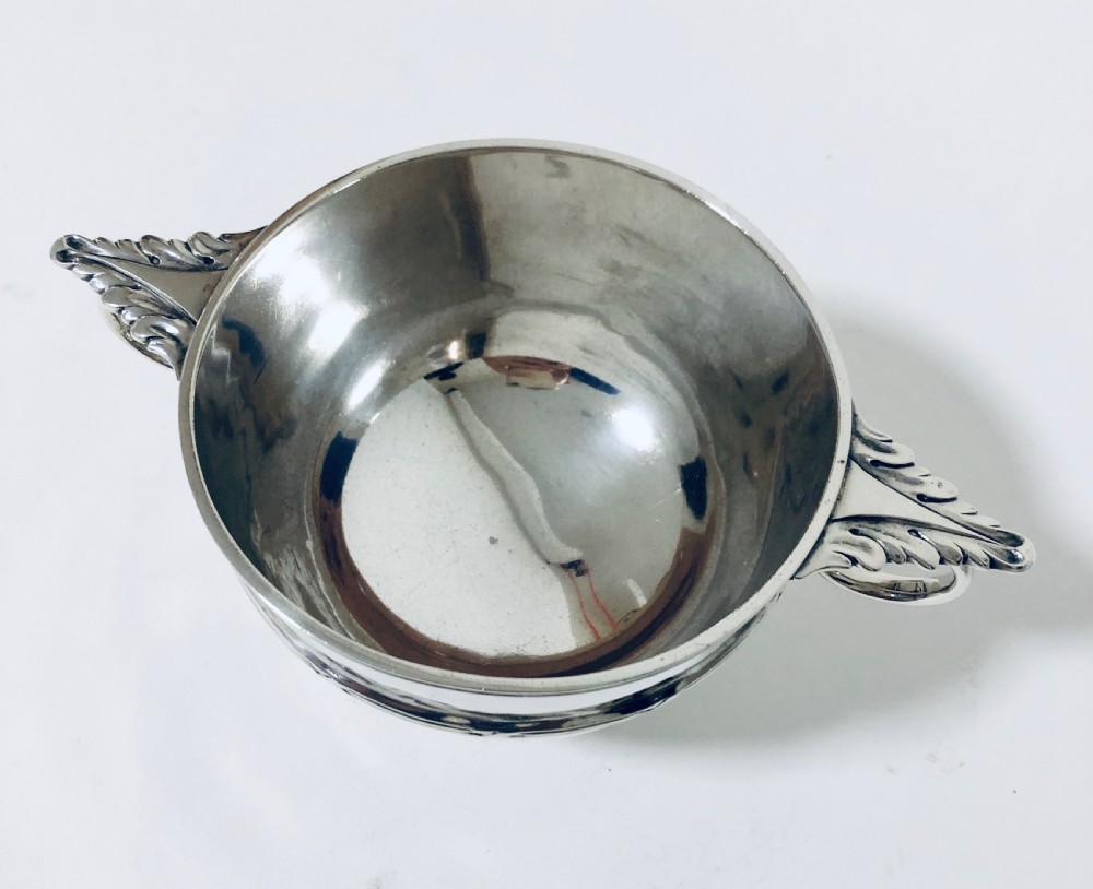 Antique Solid Silver Porringer Bowl View VII