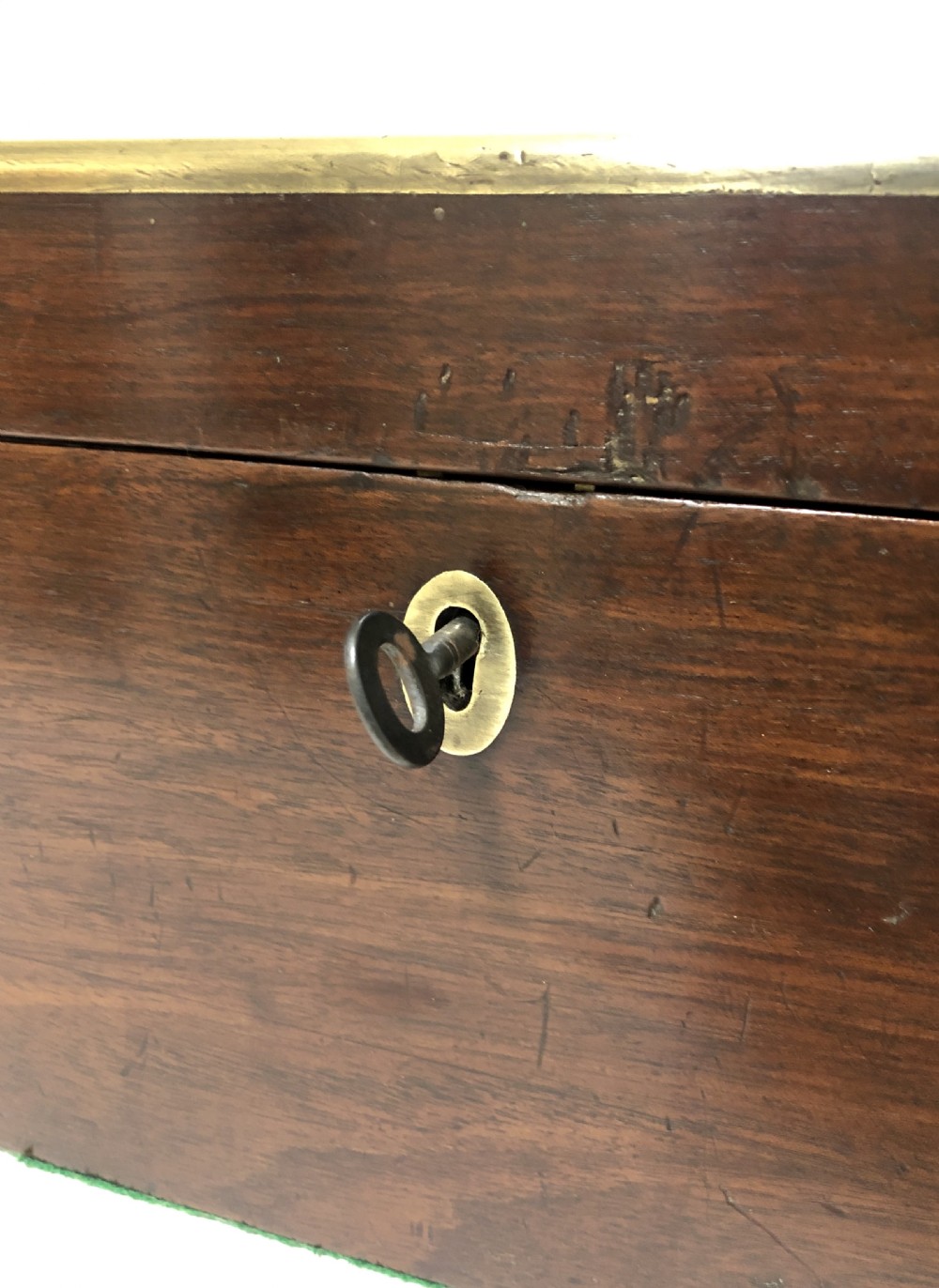Antique Mahogany Campaign Writing Slope Box View VIII