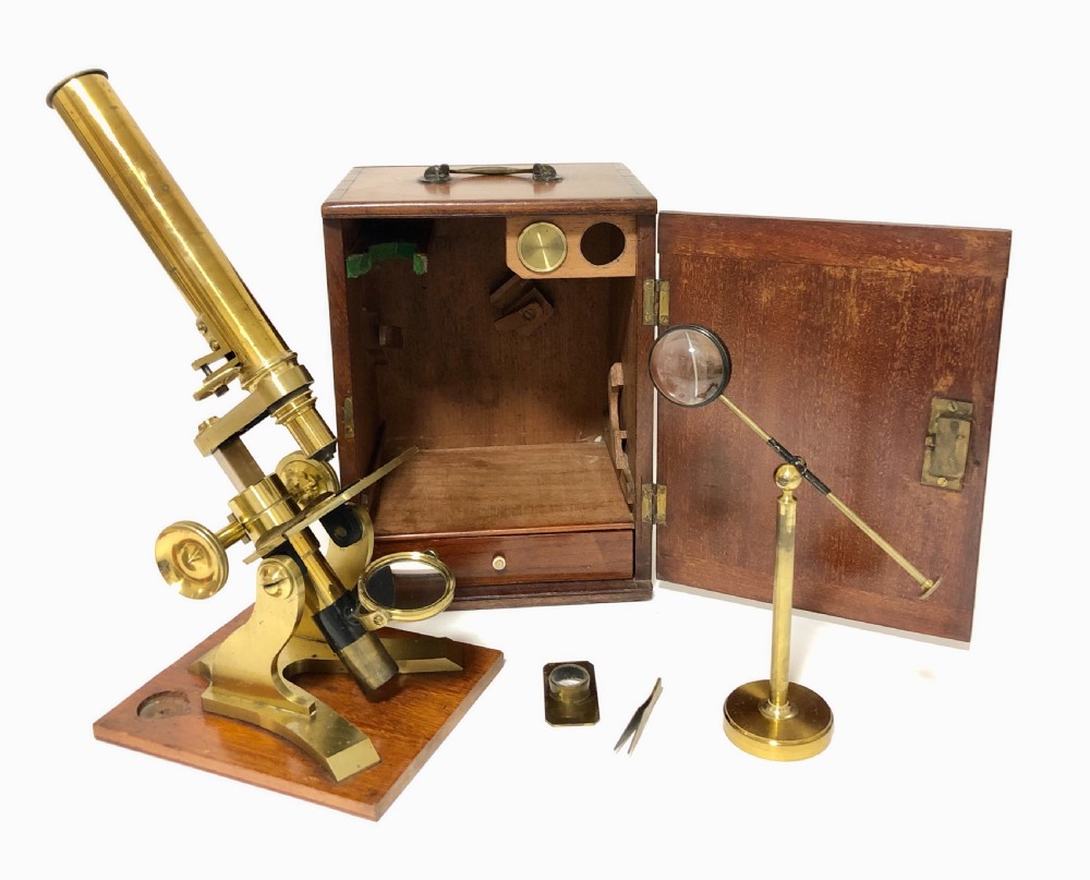 Antique Brass Bar-Limb Microscope 