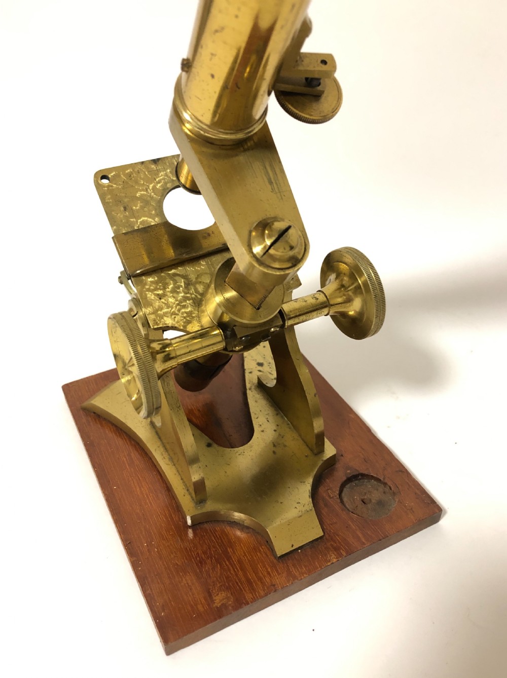 Antique Brass Bar-Limb Microscope  View V