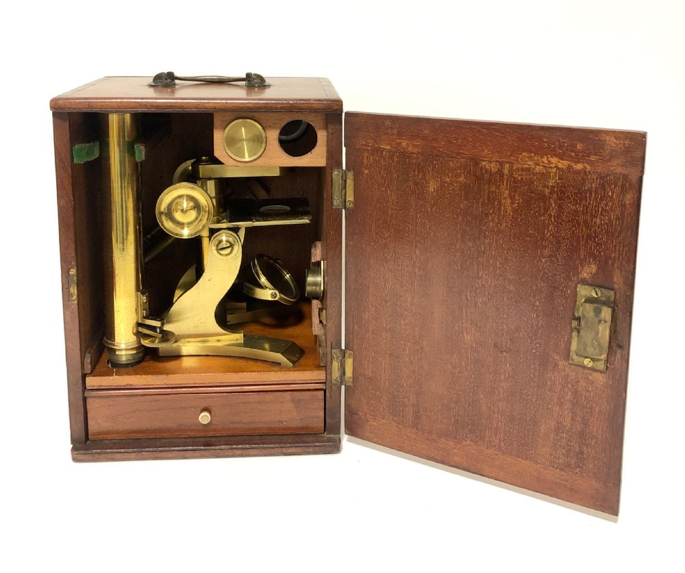 Antique Brass Bar-Limb Microscope  View XIV