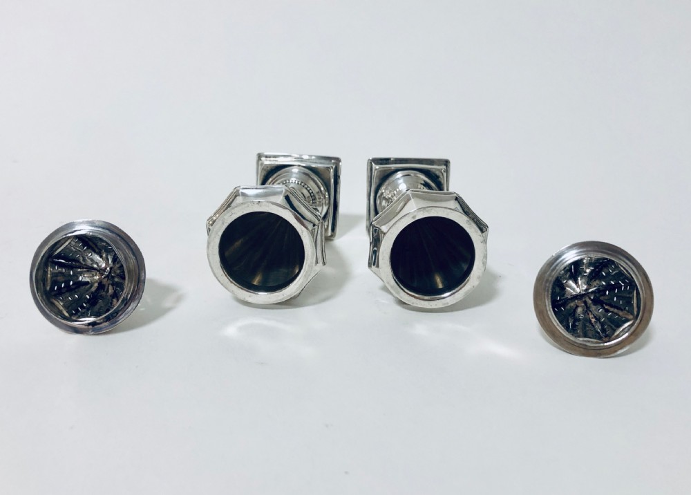 Pair Victorian Solid Silver Pepper Shakers View VIII