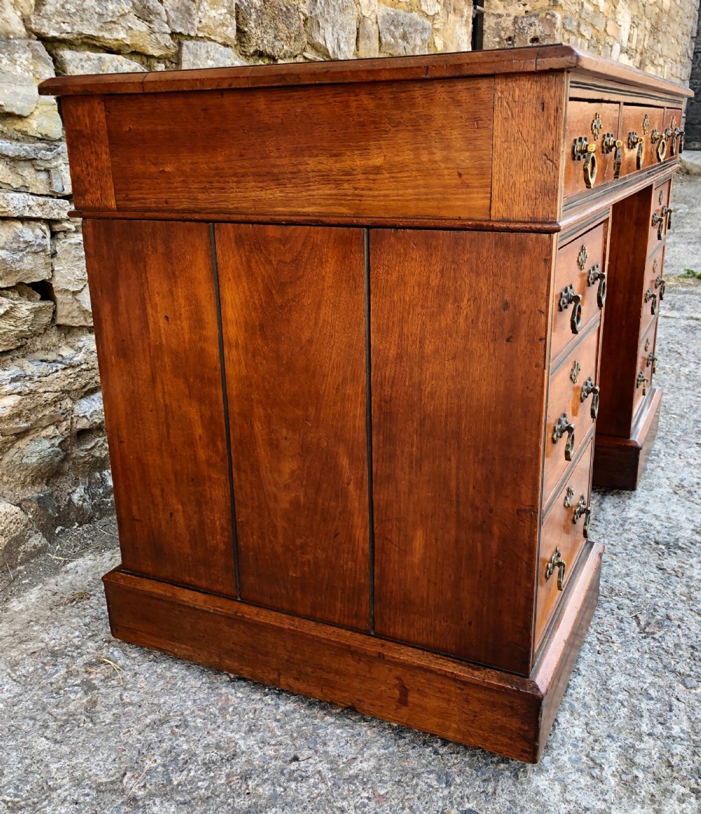 Antique Arts and Crafts Walnut Pedestal Desk View XVI