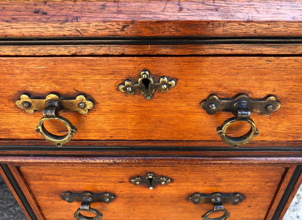 Antique Arts and Crafts Walnut Pedestal Desk View XVIII