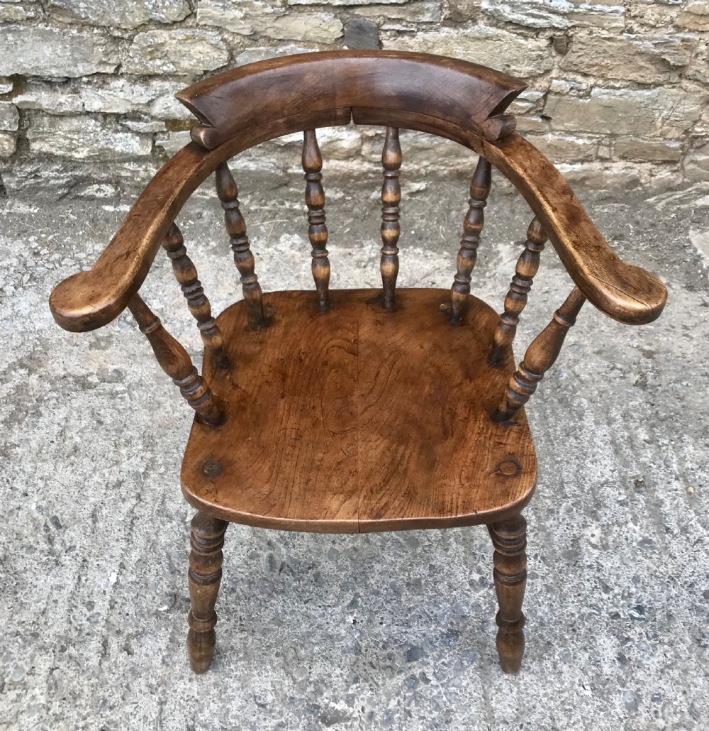 Antique Captains Smokers Bow Armchair  View II