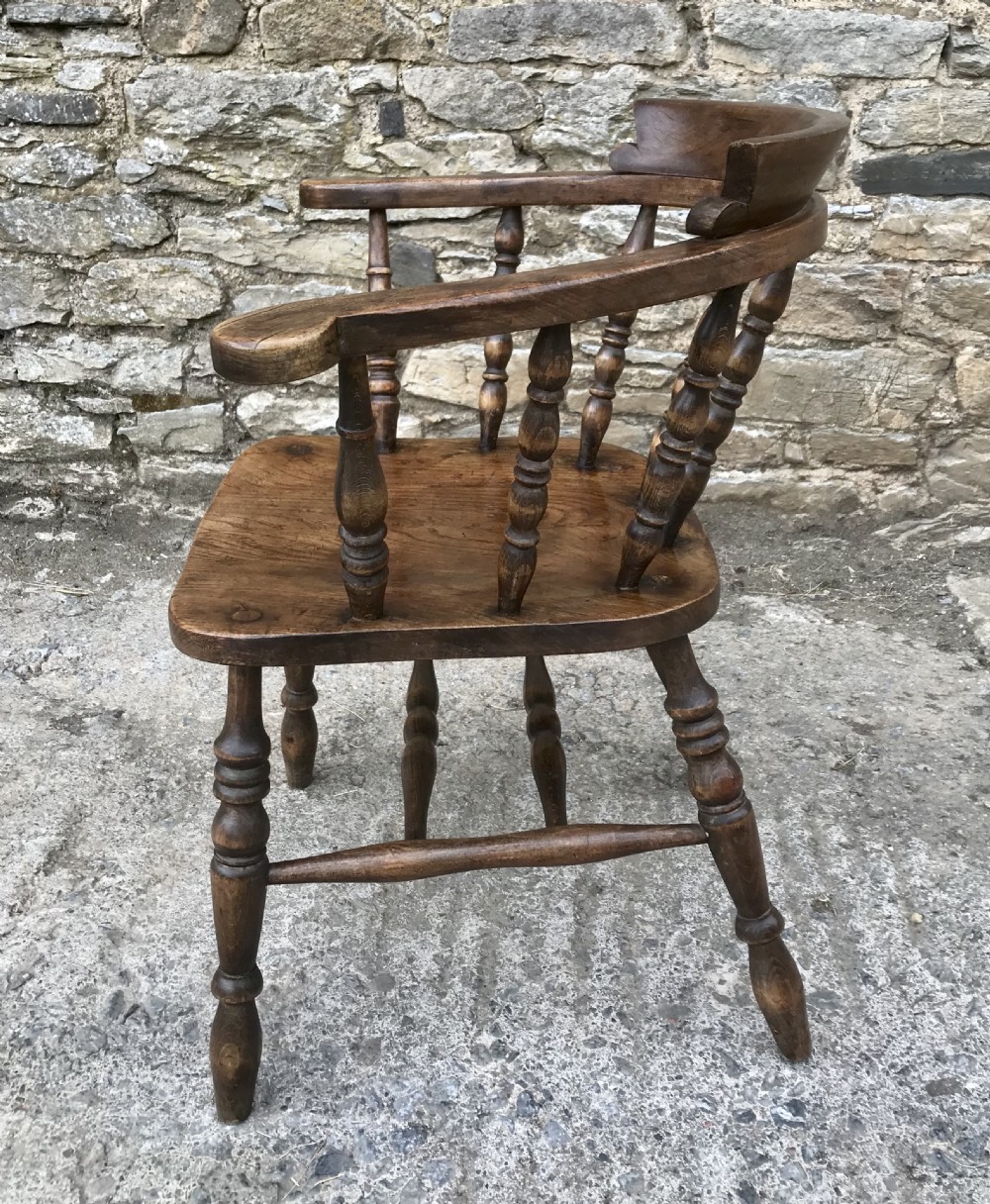 Antique Captains Smokers Bow Armchair  View IV